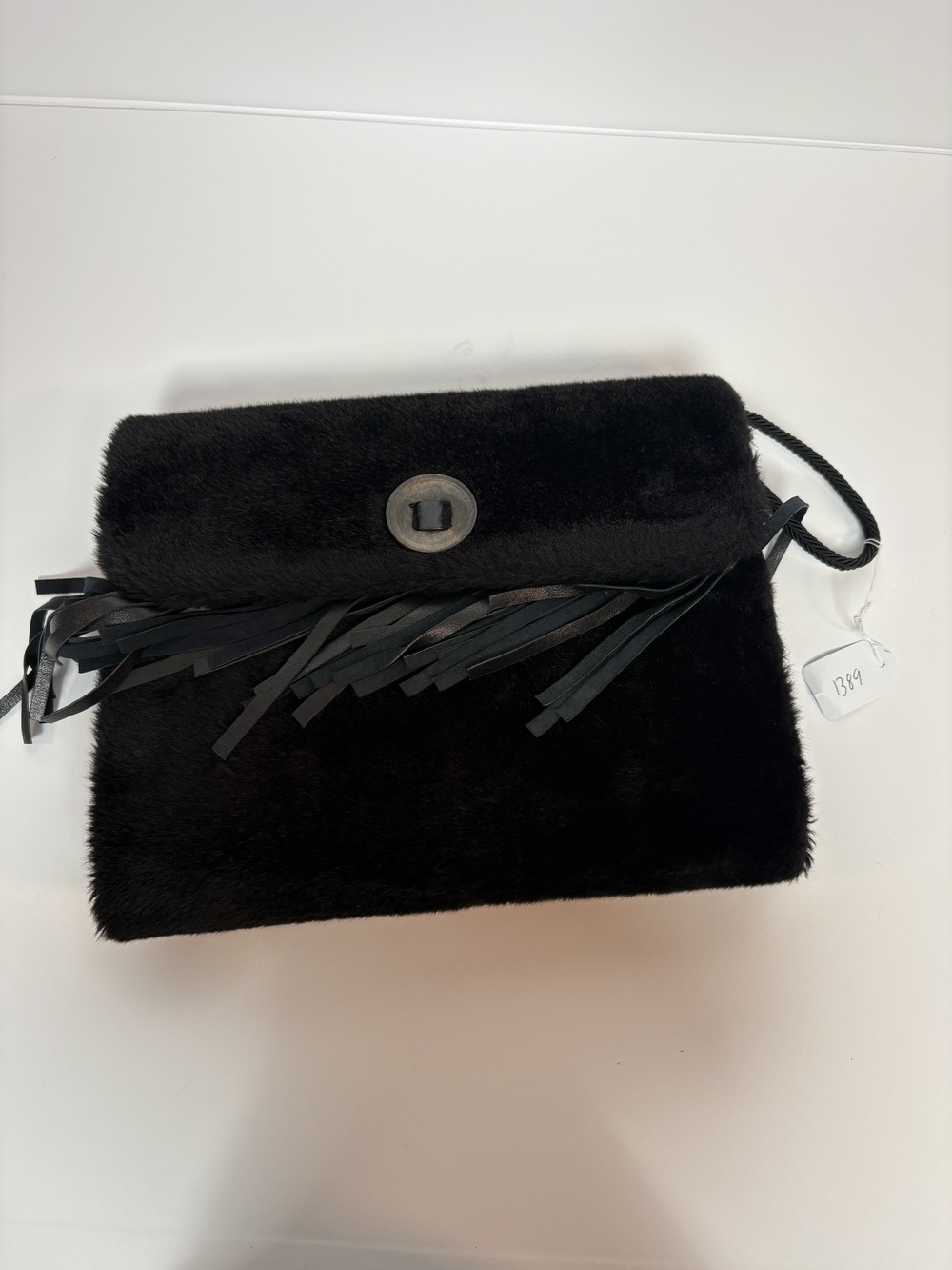 PF-1389 Yves Saint Laurent Black Fuzzy Bag